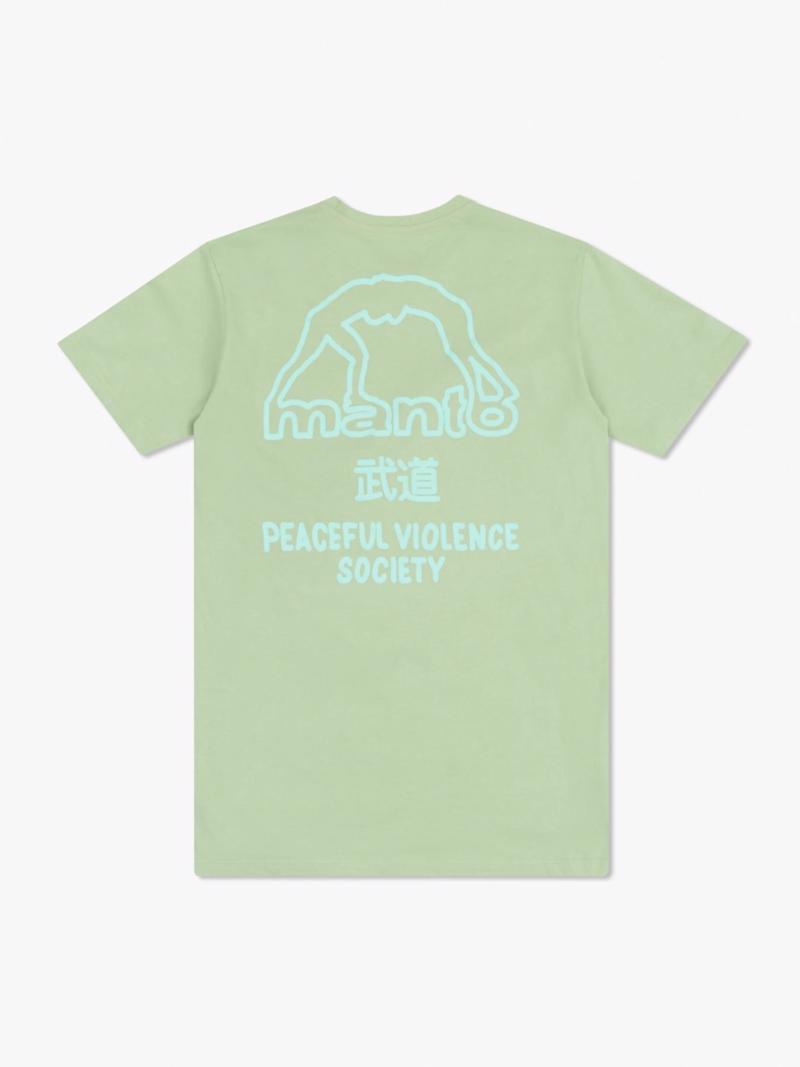 MANTO society 25 tshirt- lime